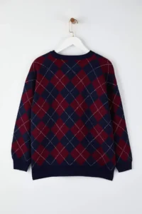 Trendyol Curve NAVY BLUE Baklava Patterned Knitwear Sweater - Image 5