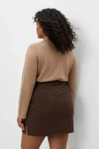 Trendyol Curve Mink V-neck Basic Thin Knitwear Sweater - Image 3