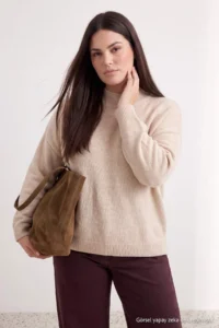 Trendyol Curve Stone-Brown Basic 2 Sets Paket Knitwear Sweater - Image 4