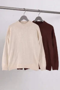 Trendyol Curve Stone-Brown Basic 2 Sets Paket Knitwear Sweater - Image 9