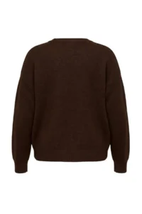 Trendyol Curve Brown Soft textured Shawl Knitwear Sweater - Image 8