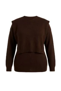 Trendyol Curve Brown Soft textured Shawl Knitwear Sweater - Image 9