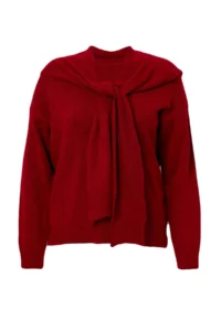 Trendyol Curve Red Soft textured Shawl Knitwear Sweater - Image 5
