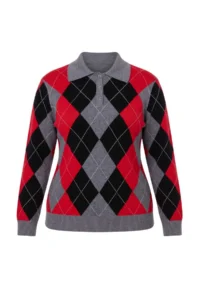 Trendyol Curve Anthracite Premium Thread/Special Thread Baklava Patterned Knitwear Sweater - Image 5