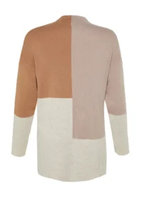 Trendyol Modest Stone Color Bloklu High Neck Knitwear Sweater - Image 8