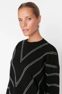 Trendyol Modest Black Simli LONG Knitwear Sweater - Image 3