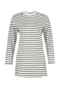 Trendyol Modest Black Striped Knitting Tunic - Image 10