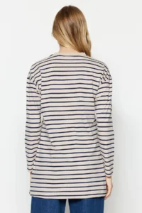Trendyol Modest Mink Striped Knitting Tunic - Image 6