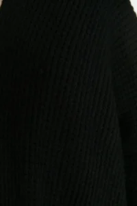 Trendyol Modest Black Skirt Tasseled LONG Knitwear Cardigan - Image 4