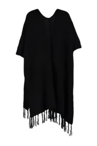 Trendyol Modest Black Skirt Tasseled LONG Knitwear Cardigan - Image 6