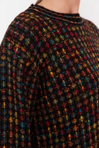 Trendyol Modest Black Knitting Patterned Sweater-Pants Knitwear Set - Image 4