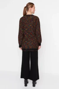 Trendyol Modest Black Knitting Patterned Sweater-Pants Knitwear Set - Image 5