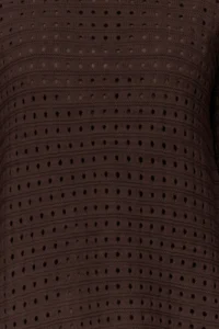 Trendyol Modest Brown Cellular/Delikli Crew Neck Knitwear Sweater - Image 5