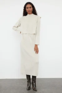 Trendyol Modest Stone Knitwear Pullover Dress Set - Image 2