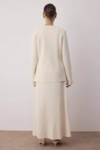 Trendyol Modest Ecru Gold buttoned Knitwear Etekli Set - Image 4