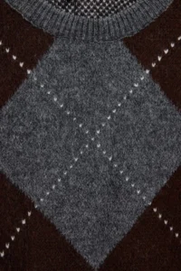 Trendyol Modest Anthracite Soft textured Plaid / Checkered Openwork Knitwear - Image 5