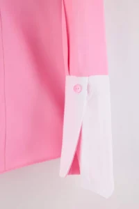 Trendyol Modest PINK Color Bloklu Shirt - Image 7