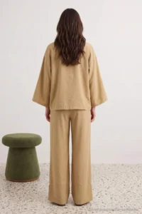 Trendyol Modest Mink Oversized Modal Kimono Pants Bottom - Top Set - Image 4