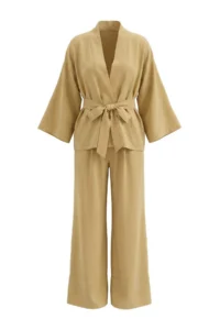 Trendyol Modest Mink Oversized Modal Kimono Pants Bottom - Top Set - Image 5