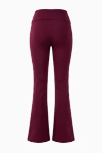 TRENDYOLMİLLA Plum Double breasted Waist Detailed flared leg Yoga Knitting Sports Leggings - Image 7