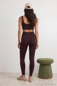 TRENDYOLMİLLA Dark Brown seamless/seamless Push Up Tam Size Knitting Sports Leggings - Image 4