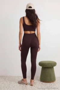 TRENDYOLMİLLA Dark Brown seamless/seamless Push Up Tam Size Knitting Sports Leggings - Image 9