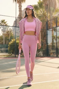 TRENDYOLMİLLA PINK Soft Brushed Material Reflector Print Detailed Full Size Knitting Sports Leggings