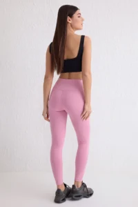 TRENDYOLMİLLA PINK Soft Brushed Material Reflector Print Detailed Full Size Knitting Sports Leggings - Image 7