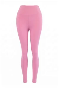 TRENDYOLMİLLA PINK Soft Brushed Material Reflector Print Detailed Full Size Knitting Sports Leggings - Image 9