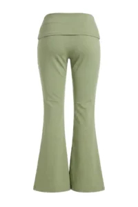 TRENDYOLMİLLA Khaki Soft Brushed Material Shirring Detailed Knitting Sports Leggings - Image 7