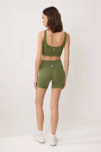TRENDYOLMİLLA Khaki Brushed Soft Material Drink Waist Pocket Detail Knitting Sports Shorts/Short Leggings - Image 5