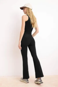 TRENDYOLMİLLA Black Brushed Soft Material Flare/flared leg Knitting Sports Leggings - Image 5