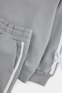 TRENDYOLMİLLA KIDS Gray Color Bloklu Knitting Bottom - Top Set - Image 7