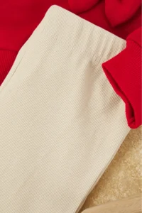 TRENDYOLMİLLA KIDS Red Cotton Plain Crew Neck OversizeGirl Kids Knitting Bottom - Top - Image 4
