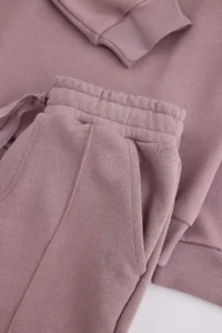 TRENDYOLMİLLA KIDS Purple Plain Knitting Bottom - Top Set - Image 6