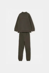TRENDYOLMİLLA KIDS Khaki Plain Knitting Bottom - Top Set - Image 10