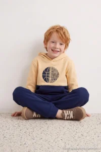 TRENDYOLMİLLA KIDS Beige Color Bloklu Knitting Bottom - Top Set