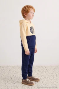 TRENDYOLMİLLA KIDS Beige Color Bloklu Knitting Bottom - Top Set - Image 4