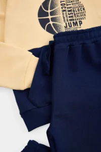 TRENDYOLMİLLA KIDS Beige Color Bloklu Knitting Bottom - Top Set - Image 7