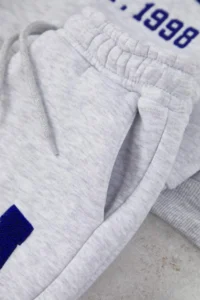 TRENDYOLMİLLA KIDS Kar Melange Cotton Fleece Regular Thick/Boys' Knitting Bottom with Fleece Inside - Top Set - Image 5
