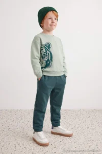 TRENDYOLMİLLA KIDS MINT animals Knitting Bottom - Top Set