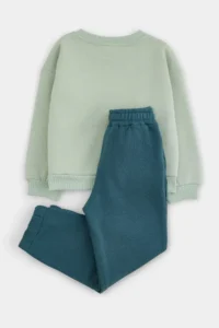 TRENDYOLMİLLA KIDS MINT animals Knitting Bottom - Top Set - Image 6