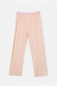 TRENDYOLMİLLA KIDS Yellow Girls' Printed Knitting Bottom-Top Pajama Set - Image 6