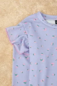 TRENDYOLMİLLA KIDS Lilac Printed 4 Sets Knitting Regular Girls' Bottom-Top Pajama Set - Image 6