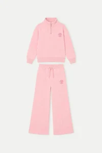 TRENDYOLMİLLA KIDS PINK Plain Knitting Bottom - Top Set - Image 7