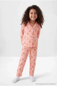 TRENDYOLMİLLA KIDS PINK Soft Material Girls' Pajama Set