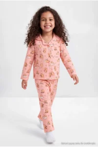 TRENDYOLMİLLA KIDS PINK Soft Material Girls' Pajama Set - Image 2
