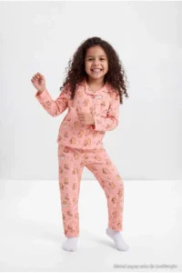 TRENDYOLMİLLA KIDS PINK Soft Material Girls' Pajama Set - Image 4