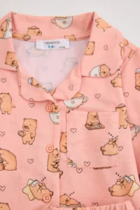 TRENDYOLMİLLA KIDS PINK Soft Material Girls' Pajama Set - Image 7