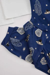 TRENDYOLMİLLA KIDS NAVY BLUE 100%Cotton Men Kids Pajama Set - Image 5
